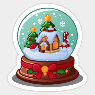 Christmas Snow Globe Sticker